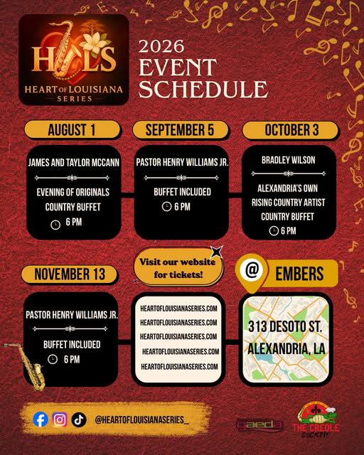 Upcoming Heart of Louisiana Event